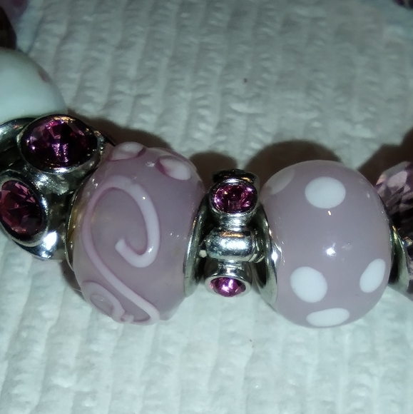 Full Pandora style charm bracelet - Picture 9 of 16
